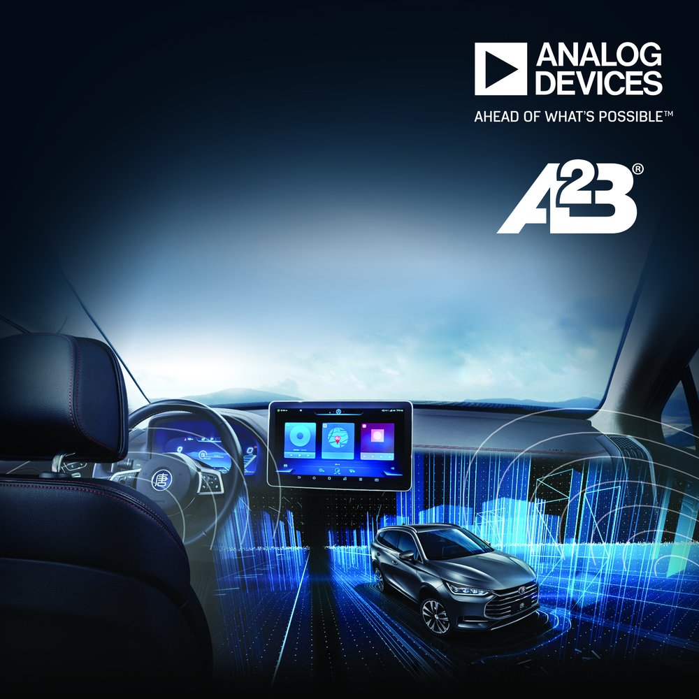 Le constructeur automobile chinois BYD choisit les technologies de bus audio et de traitement du signal numérique d’Analog Devices pour améliorer le rendement énergétique de ses véhicules et enrichir l’expérience d’infodivertissement